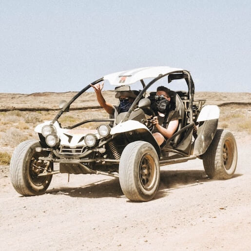 Buggy in the Rock Desert and Jbilets Mountains