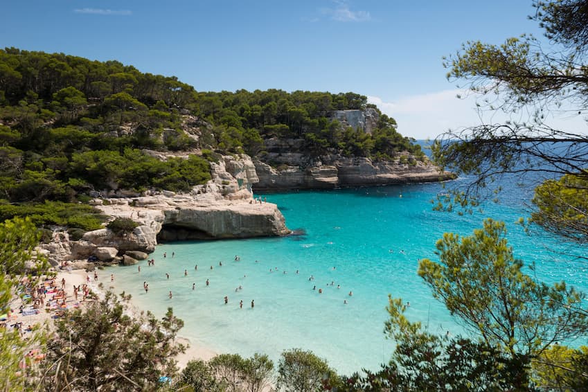 Cala Mitjana, the most famous