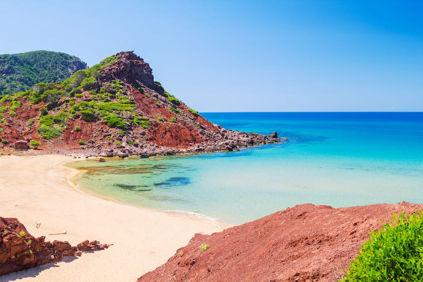 Cala Pilar, the most colourful
