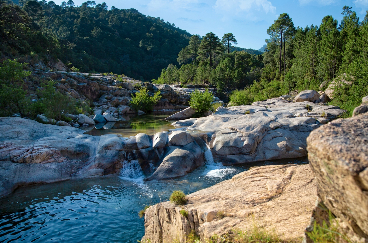 What is the south of Corsica famous for? Outdoor activities
