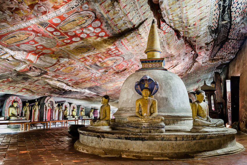 The golden temple of Dambulla - Sri Lanka
