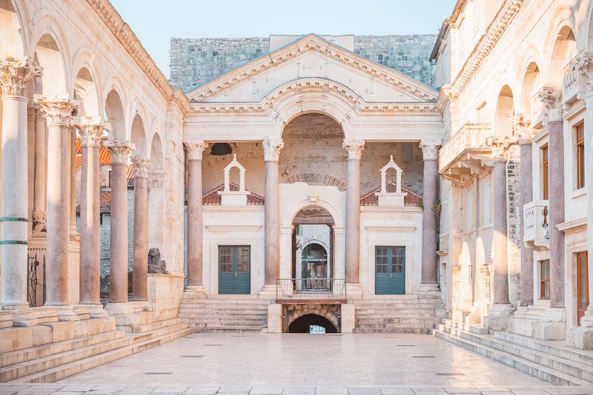 3) Having a drink in a palace in Split