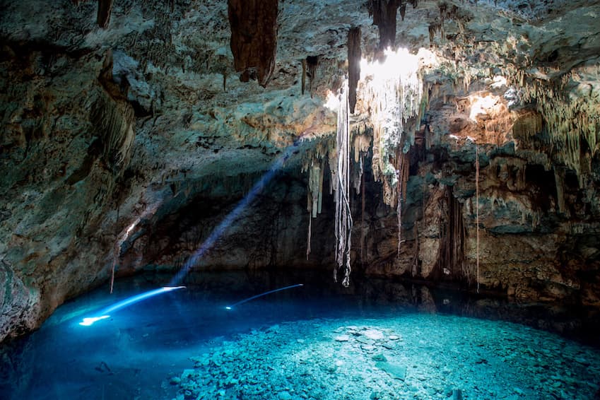 Swimming in a cenote