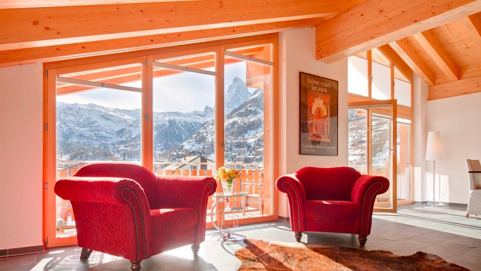 View of Luxury villa rentals Swiss Alps | Villanovo
