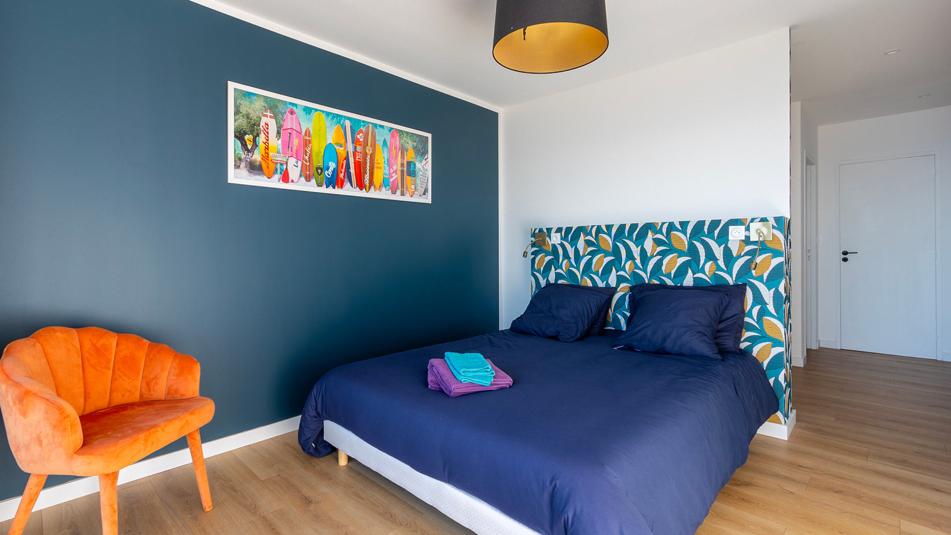 Chambre climatisée de la Villa Les Pins Dorés